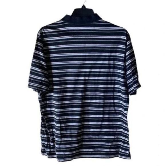 Greg Norman Polo Stripe Shirt 3/4 Button Front Short Sleeves Men's Size Large - Picture 2 of 8